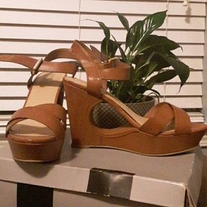 Brown wedge heel sandles